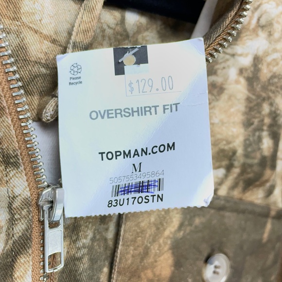 ✨Top Man Overshirt Fit Half Zip Hoodie New - Picture 3 of 4